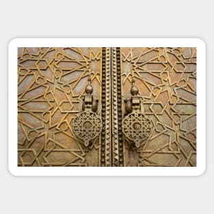 Golden door of the Royal Palace in Fez, Morocco Sticker